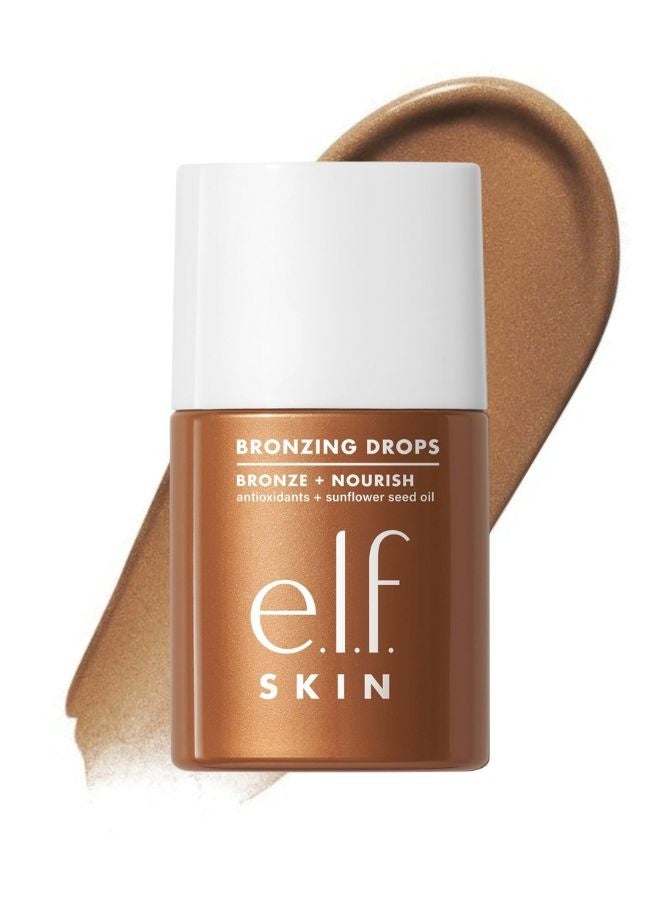 إلف قطرات التسمير من إي.إل.إف. - بيور جولد، برونزر سائل متوهج للوجه والجسم، 30 مل - Image 1